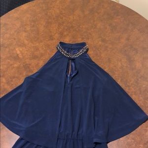 Laundry by Shelli Segal Cape Halter Jump Suit